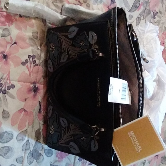 Micheal kors large floral ellis satchel